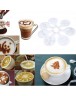 16pcs Coffee Printing Stencils Template Strew Pad Spray Art Mold