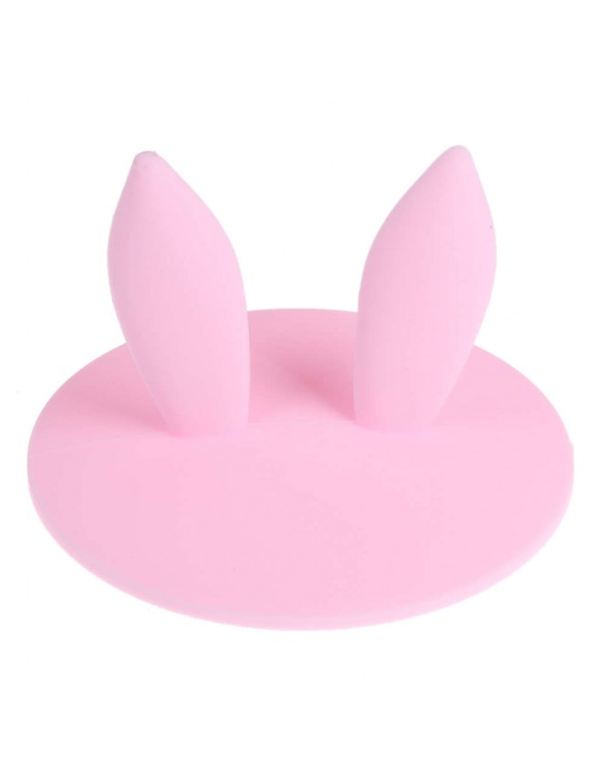 Rabbit Ear Dustproof Reuseable Silicone Magic Cover Cup Lid(Pink)