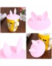 Rabbit Ear Dustproof Reuseable Silicone Magic Cover Cup Lid(Pink)