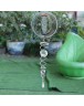 Stainless Mirror Motor Rotate Wind Chimes Crystal Ball Decor Hanging Piece