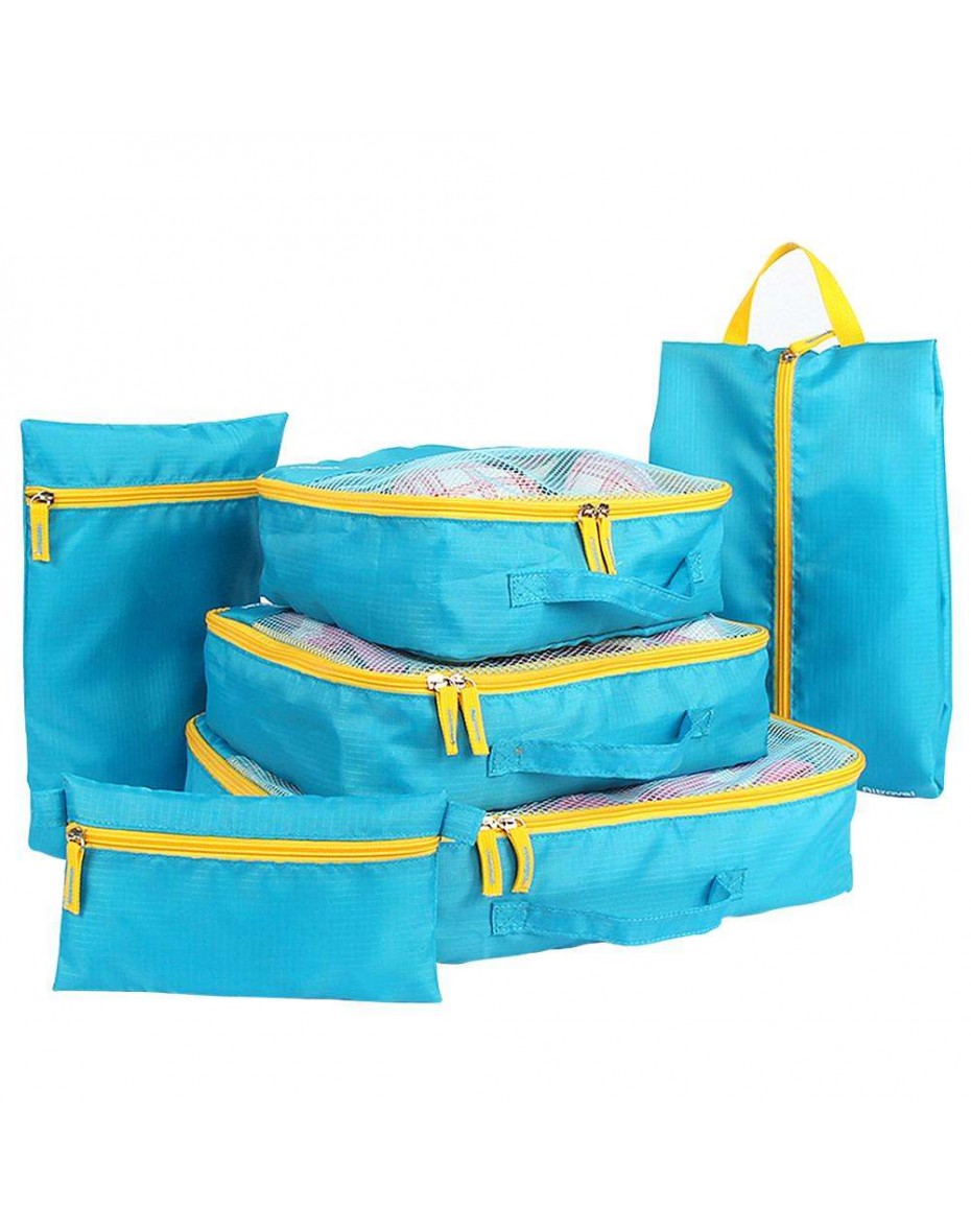 6pcs/set Nylon Travel Storage Bag Fine Mesh Clothing Case