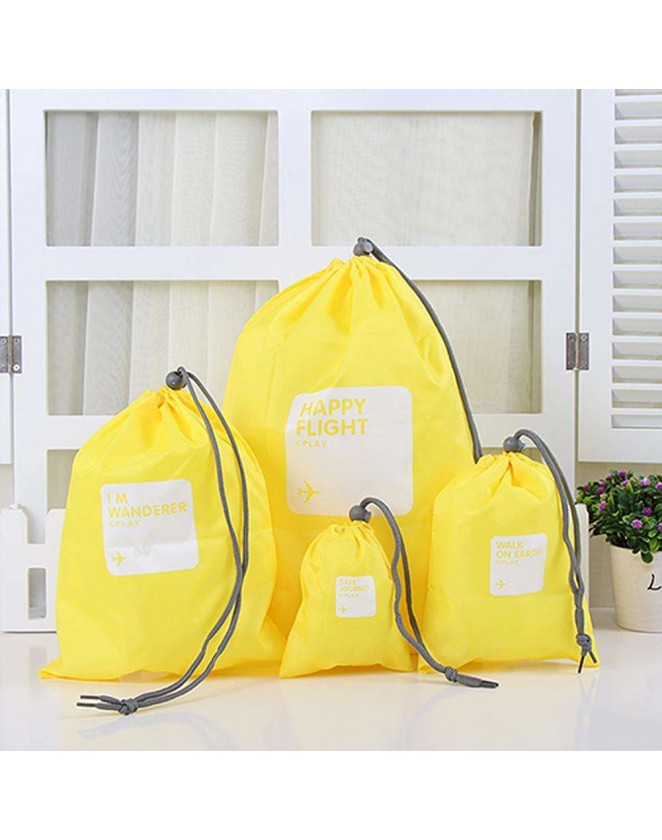 4pcs/set Travel Storage Bag Drawstring Clothing Holder