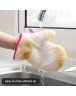 2pcs Bamboo Fiber Washing Gloves Warp Oil Decontamination Gloves