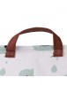 Foldable Leather Handle Canvas Toys Storage Bucket Dirty Clothes Basket