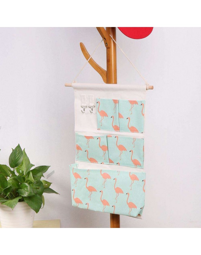 5 Pockets Bird Wall Door Hanging Bag Home Sundries Storage Organizer