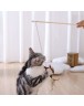 Cat Animal Plush Feathers Teasing Wand Pet Teaser Stick Rod Interactive Toy