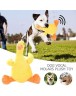 Cartoon Pet Dog Chew Squeak Toys Plush Yellow Duck Bite Resistant Toy