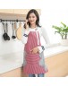 Adjustable Stripe Apron Wipe Hands Bib Kitchen Pinafore w/Pocket